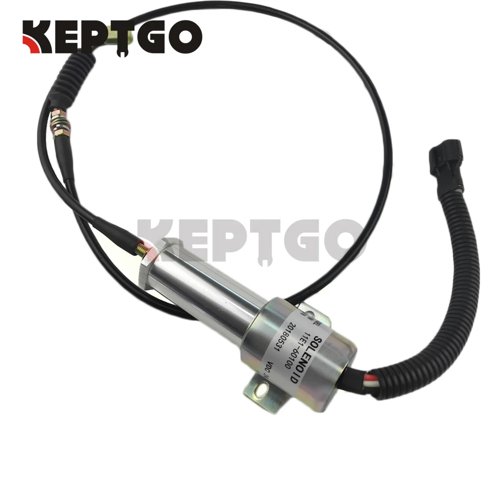 11E1-60100 24V Fuel Shutoff Solenoid For Hyundai Excavator R210 11E1-60100-24 11N6-666030-24 11N6-666030