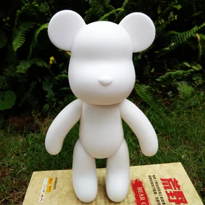 5pcs one set 23cm Vinyl Cartoon Popobe Violence Bear Momo Violent Bear White Mold for DIY Graffiti painted