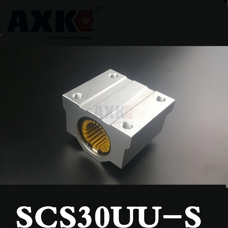 2024 High Quality Sc30uu Scs30uu-s For 30mm Shaft Guide Rail Linear Bearing Block With Lm30uu-s Engineering Plastic Low Noise