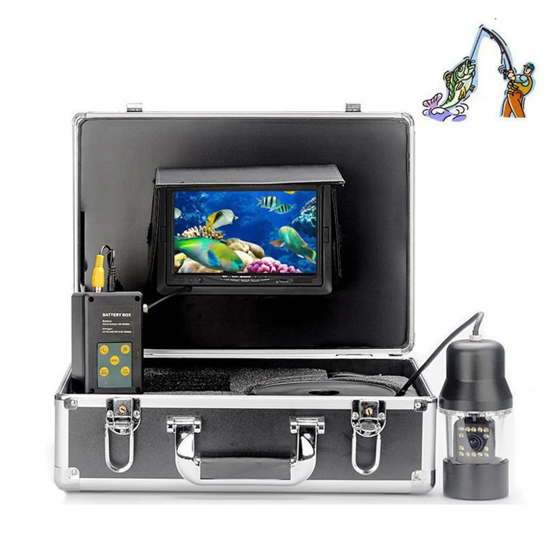 

Fishing Visiual Camera Underwater Monitoring DVR Recorder W/8GB SD Card IR/White leds 7"Color Monitor 50m Cable