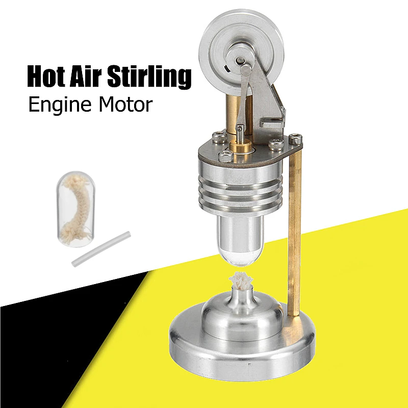 Mini Hot Air Stirling Engine Motor Model Electricity Generator Educational Toy