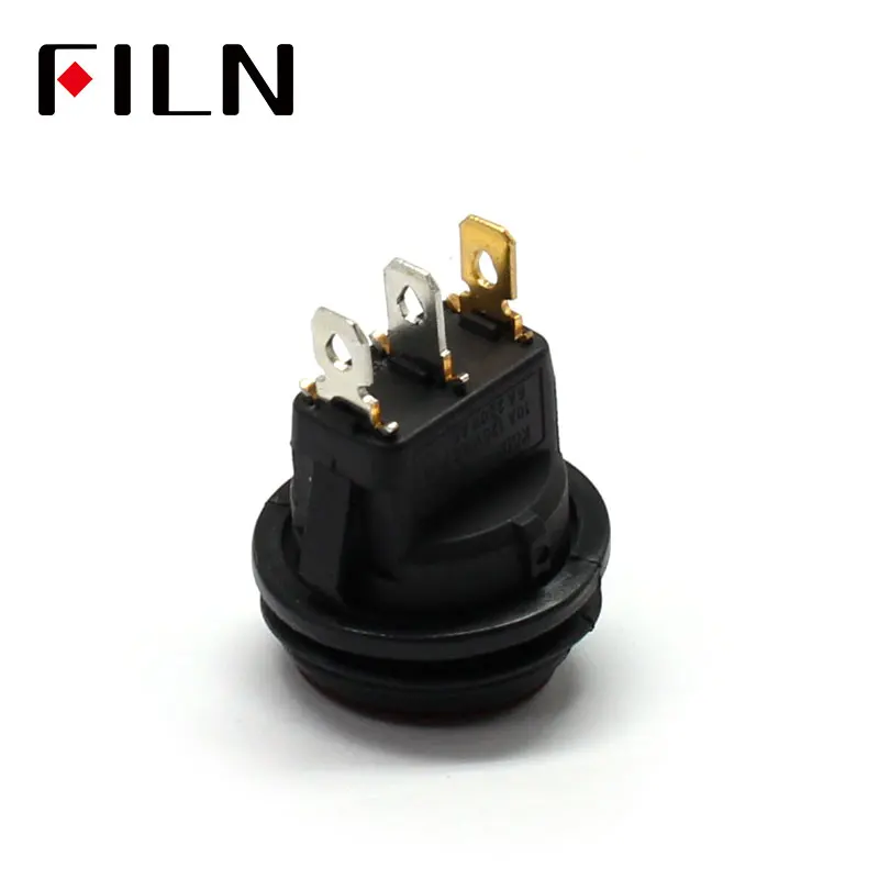 FILN mini on off seal waterproof rocker switch in 12v 220V IP67 lighting 10A 250vac push button switch rocker switch