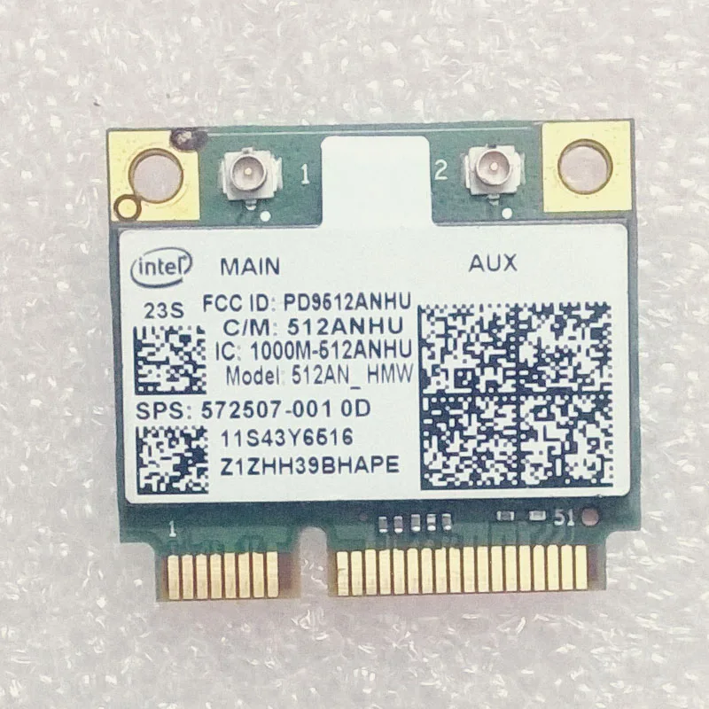 

Original Intel 5100 802.11 a/g/n WLAN MiniCard For 5310m DM3 DV6 DV7 DV8 Series,sps 572507-001