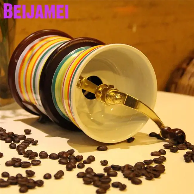 BEIJAMEI رائجة البيع مطحنة يدوية يدوية آلة المطاحن المطبخ الصغيرة طحن الفلفل القهوة المكسرات مطحنة التوابل