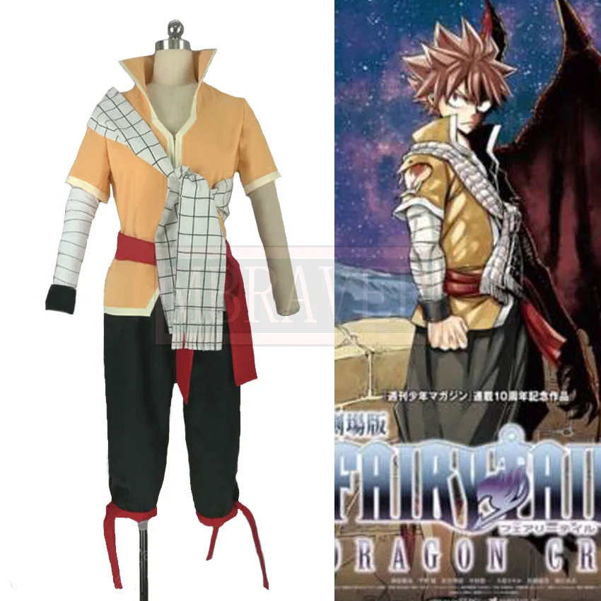 Dragon Cry Etherious Natsu Dragneel uniforme Costume Cosplay Halloween natale su misura di qualsiasi dimensione