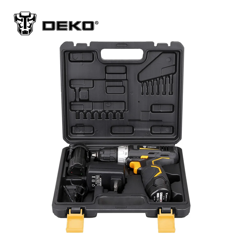 DEKO BMC Plastic Box Tool Case for 12V Cordless Drill GCD12DU3 not include Cordless Drill