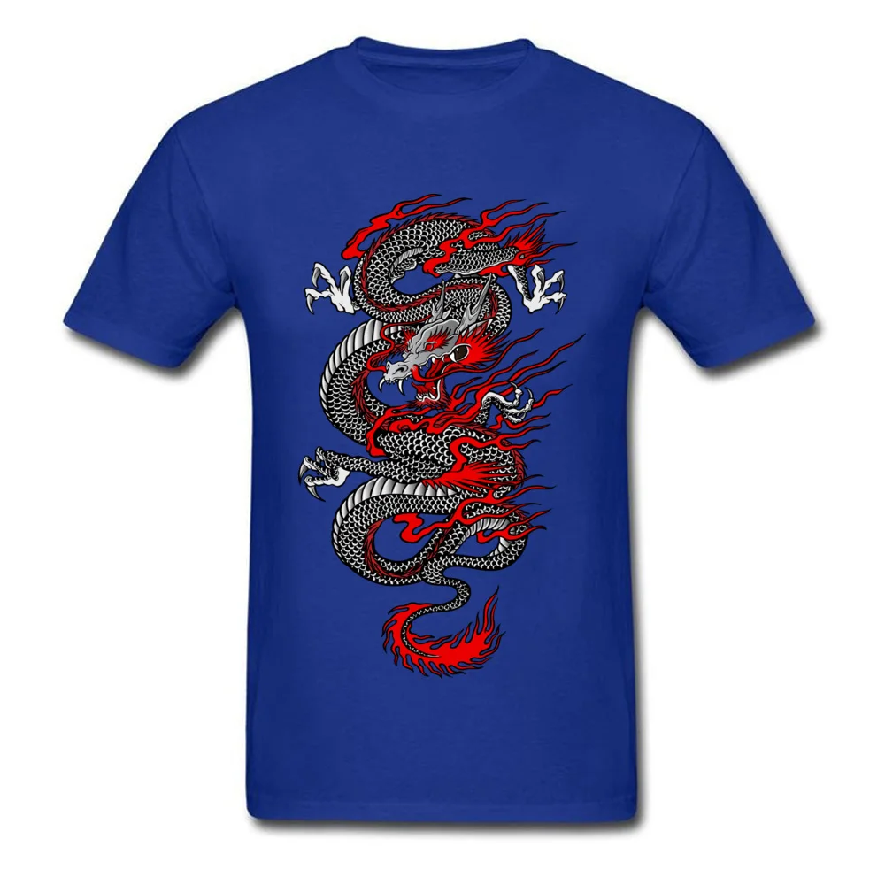 Asian Dragon T-shirt Men Chinese Style T Shirt Mans Black Red Tops Graphic Tees Cotton Clothes O Neck Tshirt Free Shipping