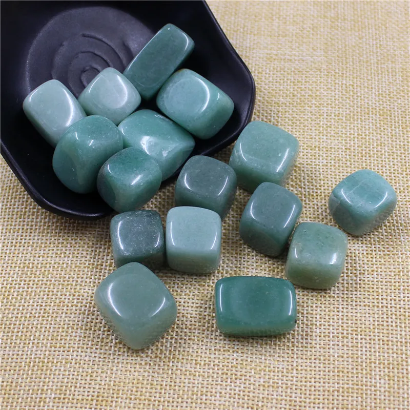 Wholesale 1lb Tumbled Green Aventurine Stones from Brazil - Large 1/2