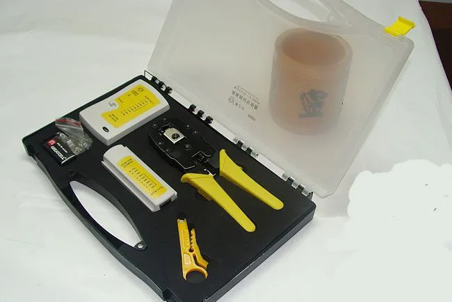 BESTIR taiwan high quality network test tool set with crimping plier cable tester NO.92201 freeshipping