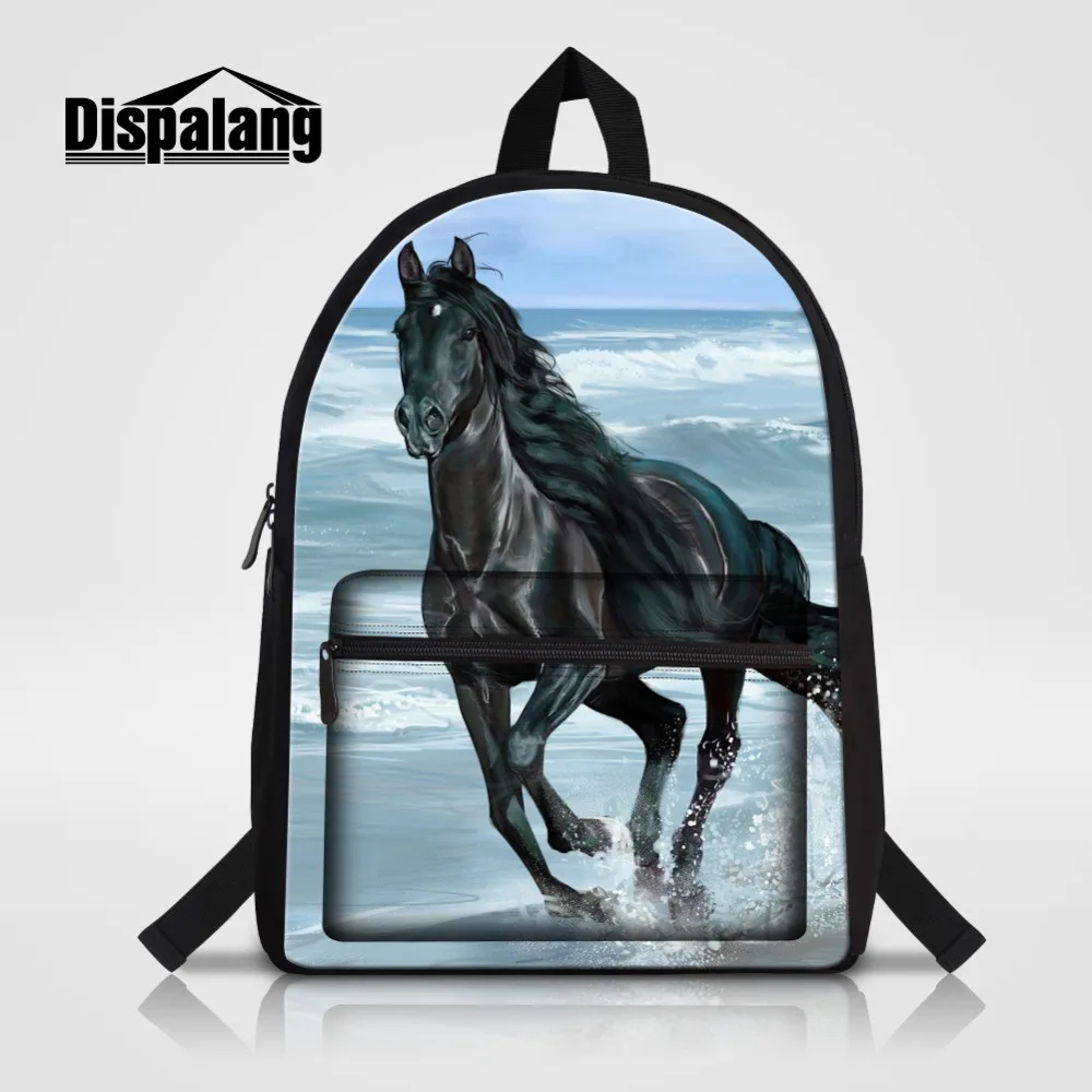 Dispalang Children School Bag Horse Animal Print Women's Backpack For Laptop High Quality Custom  School Backpacks For Teenagers