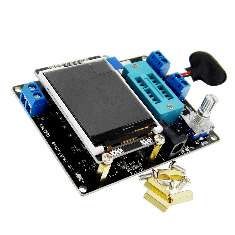 LCD GM328A Transistor Tester Diode Capacitance ESR Voltage Frequency Meter PWM Square Wave Signal Generator SMT Soldering