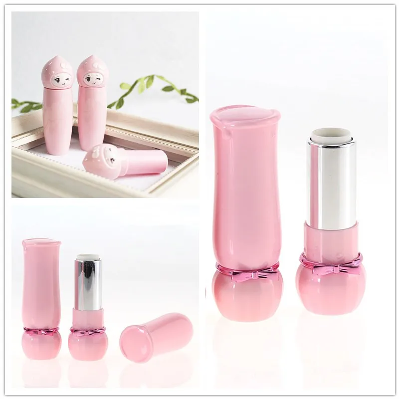 DIY Cute Empty Lipstick Lip Balm Tubes Fashion Pink Korean Makeup Lipgloss Lip Tint Protector Containers 12.1mm Case Tube 200pcs