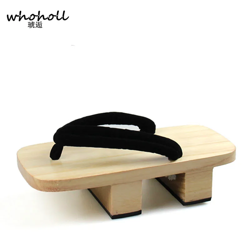 WHOHOLL kimono Cosplay Costume man geta slippers Japanese Wooden clogs Flip-flops Man Sandals