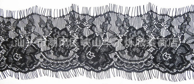 FREE SHIPPING superb 9.5cm wide 3 yards per piece non-elastic eyelash lace trim , XERY0112Y