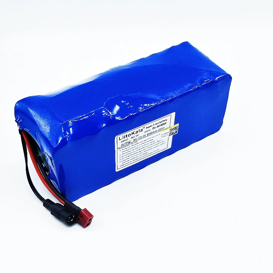 LiitoKala 36V 6ah 8ah 10 500W 18650 lithium battery 36V 8AH Electric bike battery with PVC case for electric bicycle