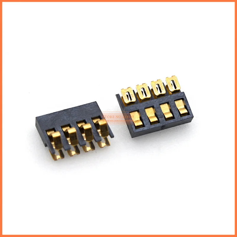 

free shipping 100PCS 4Pin Inner Battery Connector pitch 2.0mm Holder Clip Contact replacement for mobile phones common use