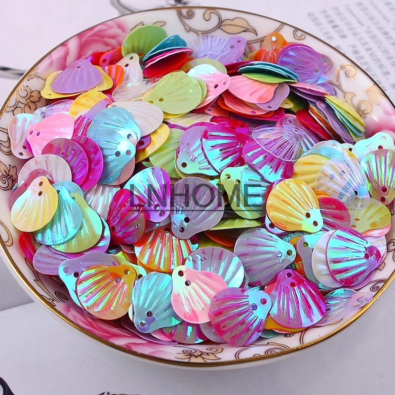 450pcs 13mm Shell Sequins Loose PVC Sequins for Crafts Sewing DIY Dance Dress Clothing Accessories