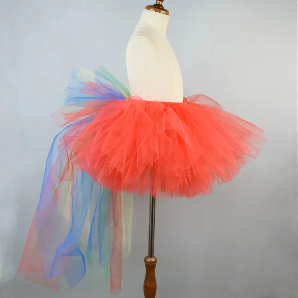 Red Unicorn Tutu Skirt for Girls Unicorn Birthday Party Costume Kids Halloween Costume Fluffy Tulle Tutus with Rainbow Tail