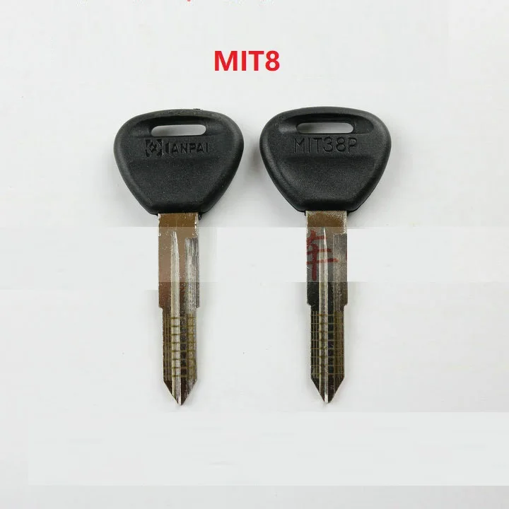 10 pçs original gravado linha chave para 2 em 1 lishi mit8 escala corte dentes em branco chave do carro serralheiro ferramentas suprimentos
