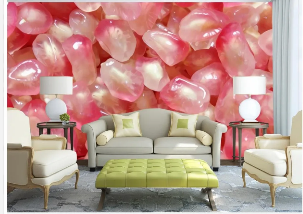 

Pomegranate grain crystal clear aesthetic background of modern fashion home improvement Home Decoration 3d wall murals