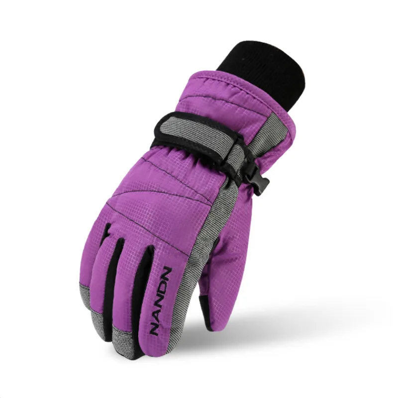 Unisex Cotton Skiing Gloves, Windproof, Waterproof, Thick, Outdoor, Sports, Snowboarding, Men, Women, Winter