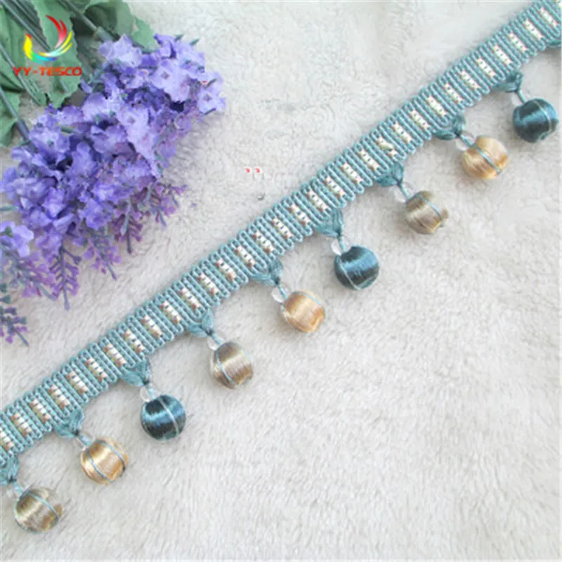 5 Yards Lace Tassel Fringe Cotton Ethnic 4.5cm Lace Curtain Trim Ribbon Sewing Latin Dress Stage DIY Garment Decorative