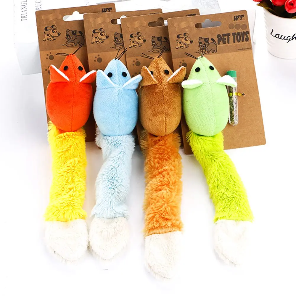 Giocattolo per gatti Catnip Mouse giocattoli per gatti topi interattivi giocattoli per gatti palla gattino Pet peluche divertente fornitura di gatti