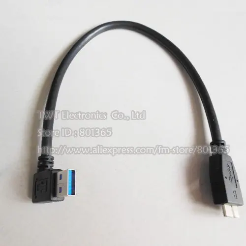 USB A 3.0 Male Right Angle to Micro Male Cable, 0.3M , 10Qty , free shipping