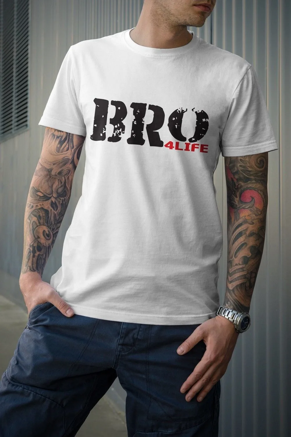 Neueste Men'S Fashion Bro T-Shirt Herren 01066 Bester Freund Bruder Geburtstag Barney Kodex Spaß Lustig Sommer Stil