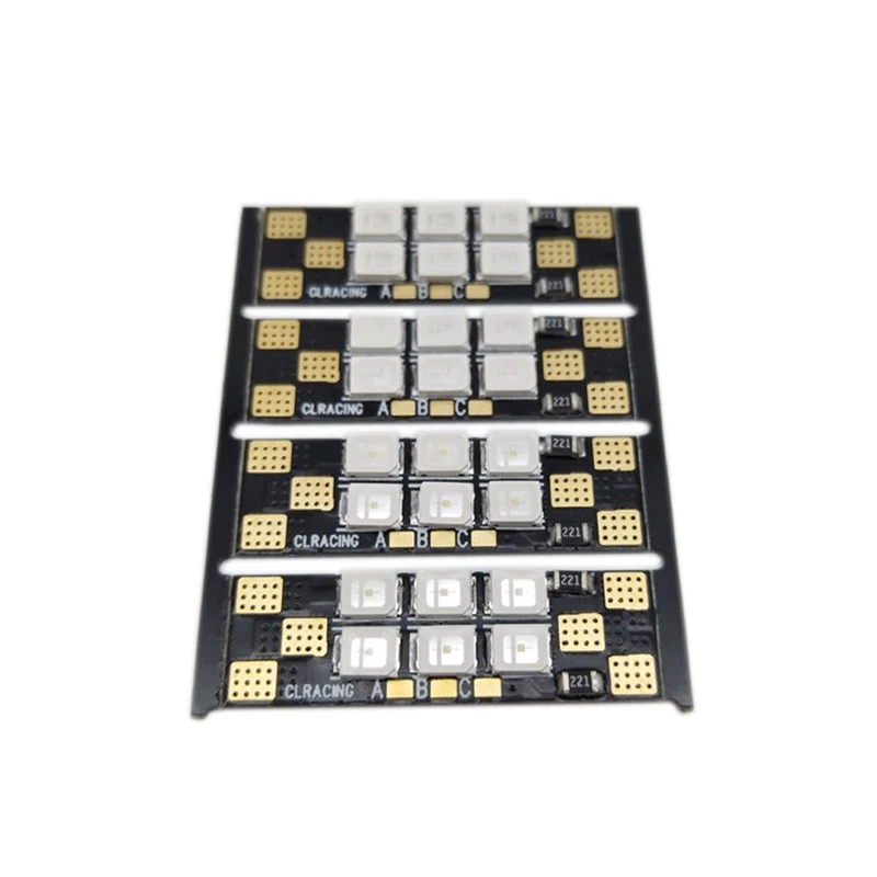 4 PCS CLRACING Frame Arm LED Board Light 6 Bits 25mm 3-6S LED Light Board For RC Multicopter Spare Parts Drone Accs