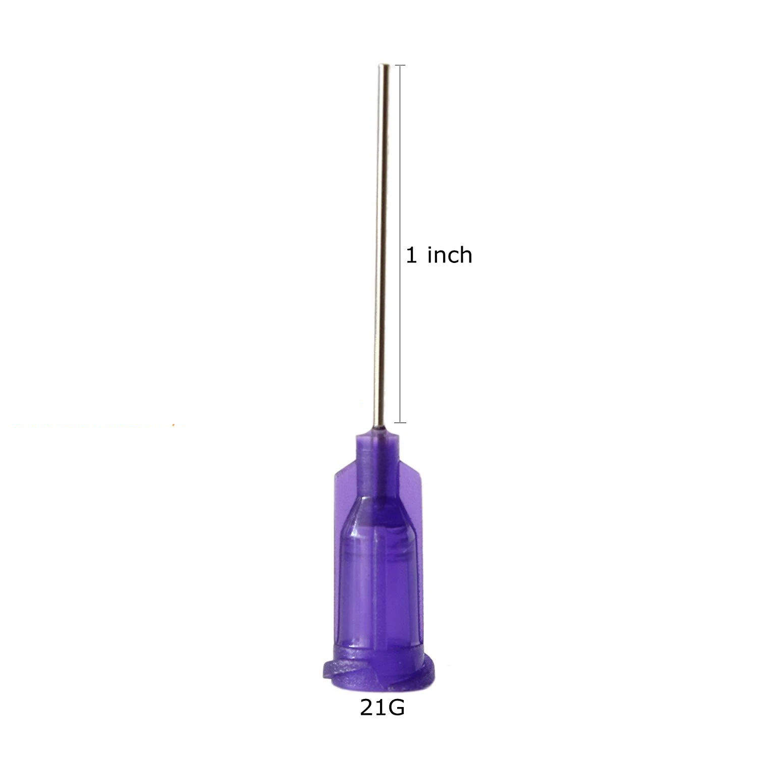 Dispensing Needles with Luer Lock 21G x 1Inch Length,Blunt Tip Syringe Needle 21Ga For Industrial Mixing Many Liquid,100pcs