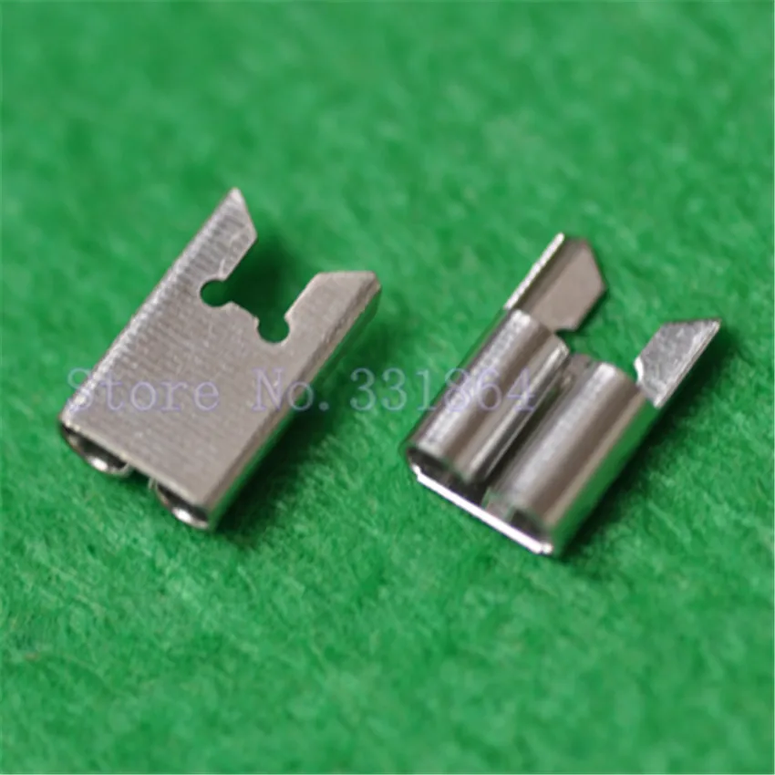 500pcs Free Shipping Within the width of 6.3mm short plug plug wire PCB board welding terminal material brass tin