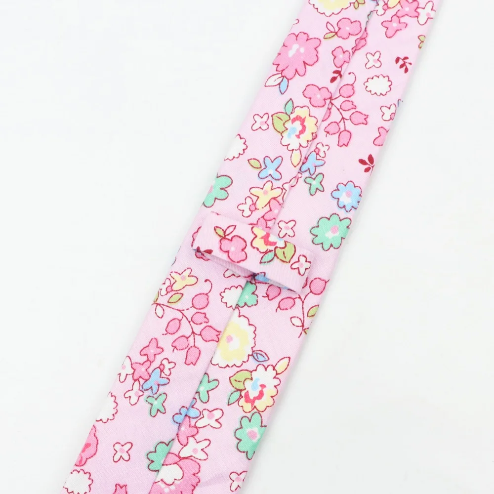 New Floral Tie For Men Colorful Cotton Ties Necktie Classic Suits Flower Print Neck Ties Cravat Party Wedding Party Neckties