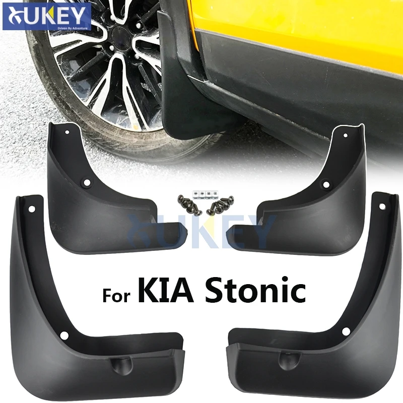 Image of 4-teiliges Set geformte Schmutzfänger für Kia Stonic 2017 2018 2019–2025 Kotflügel Schmutzfänger Spritzschutz Kotflügel vorne hinten