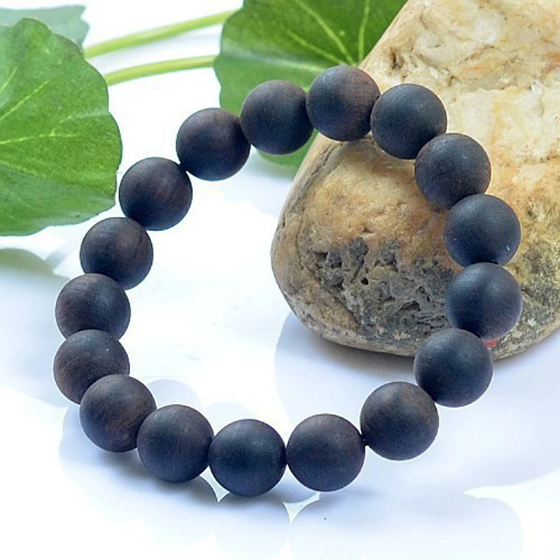 Genuine Incense Bracelets Old Material Black Sand Sink Buddha Beads Bracelet For Men Women Water sinks wood Hand string Jewelry