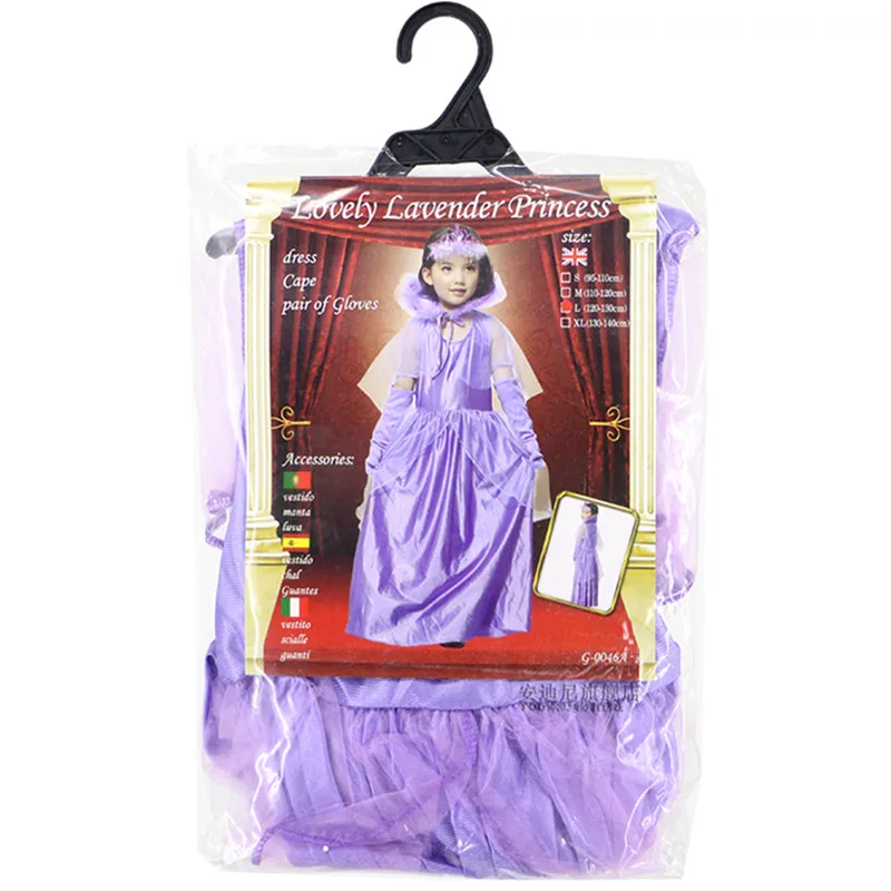 Paarse kleur kinderen meisjes bloemenmeisje prinses kostuum nieuwjaar Kerstmis Halloween carnaval cosplay kleding kinderen fancy dress