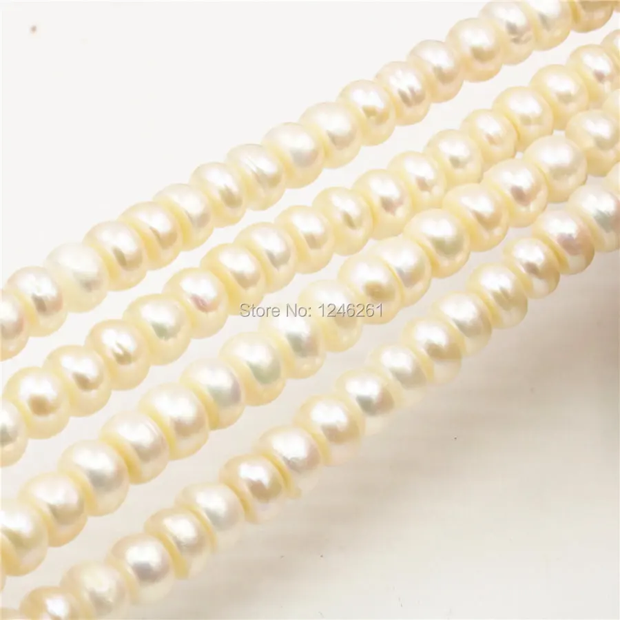 7-8mm Natural White Freshwater Pearl Lucky Loose DIY Beads Stones Abacus Jewelry Making Design Girls Hallowmas Gifts Accessories