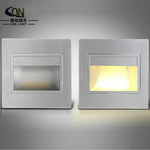 New LED wall Stairs light, 5730 more brightness than COB 5730 Steps Night lamp light golden White black silver Inwall lamp