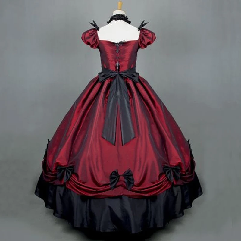 Plus size American Retro victorian lolita dress party gothic prom dress long lolita costumes