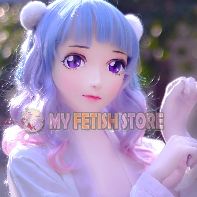 

(KM1833)Handmade Cute Female/Girl Resin Half Head Crossdress Mask Cosplay Japanese Anime Role Kigurumi Mask Crossdresser Doll