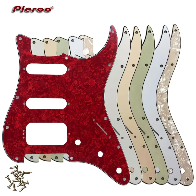 Pleroo Kwaliteit Gitaar Onderdelen-Voor Ons Fd 11 Schroefgaten Mim Start Hss Ssh Humbucker Gitaar Slagplaat Scratch Plaat