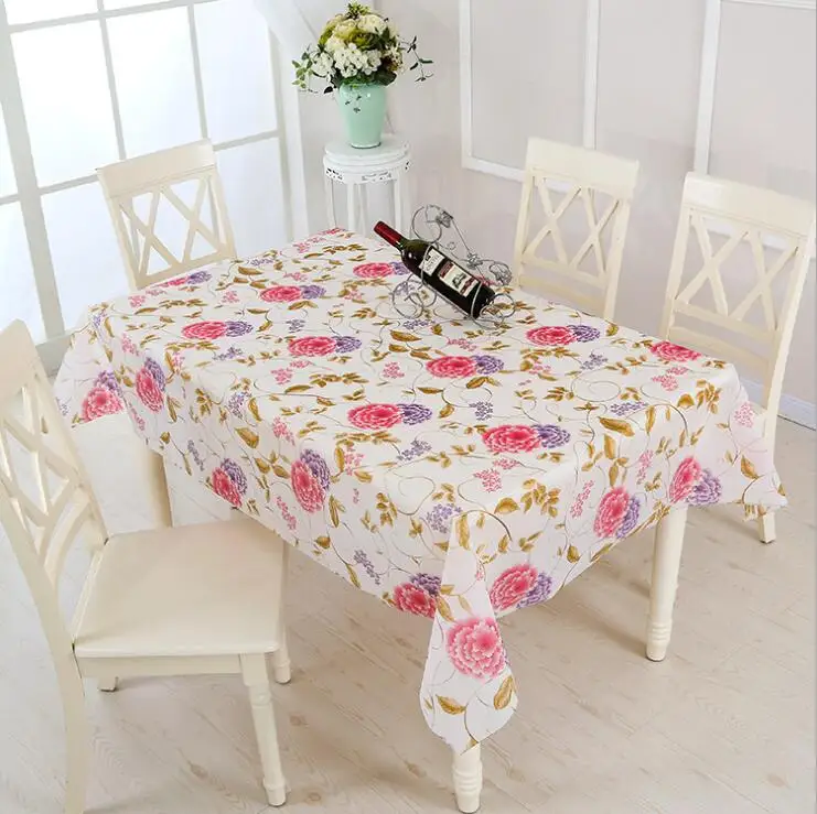 Waterproof & Oilproof Wipe Clean Tablecloth Dining Kitchen Table Cover Protector Oilcloth Fabric Covering