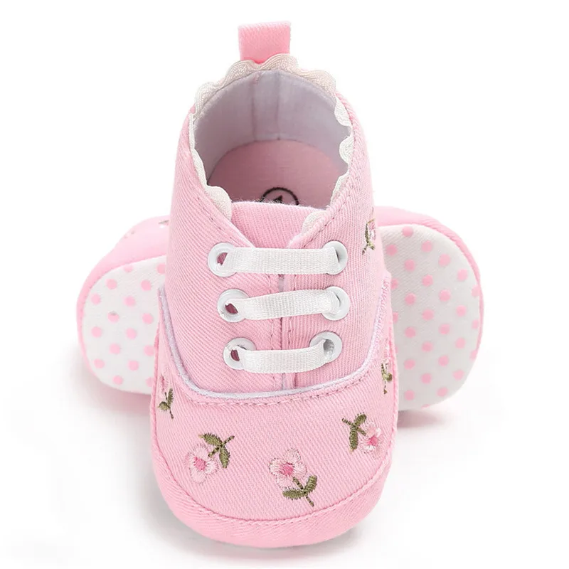 2019 Baby Shoes Toddler Girls Booties Newborn Crib Shoes Soft Sole Prewalker Anti-slip Infant Kids Booties Floral First Walkers