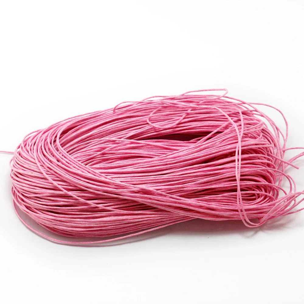 60 Meters/lot 1mm Cotton Waxed Cord Thread Necklace Rope String for DIY Bracelet Macrame Beading Findings Accessories