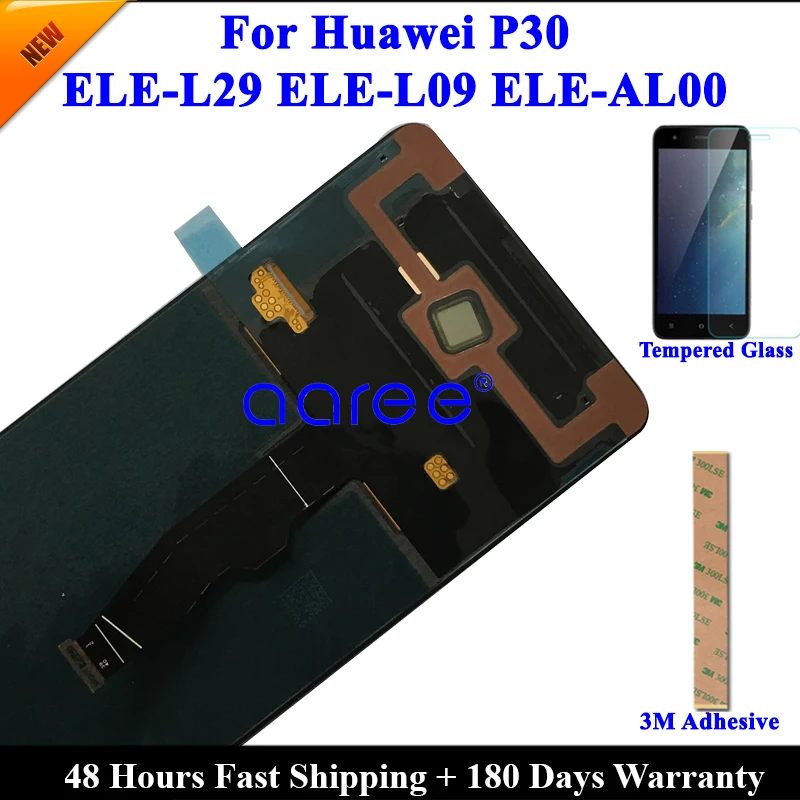 Tested AMOLED LCD Display OLED For Huawei P30 LCD For Huawei P30 ELE-L09 LCD Display LCD Screen Touch Digitizer Assembly