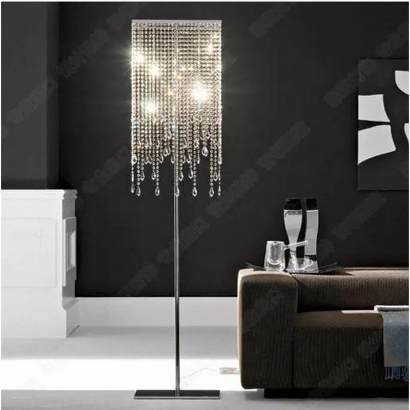 

crystal lamp bedroom minimalist modern living room light vertical creative departments European luxury floor lamp lighting SJ54