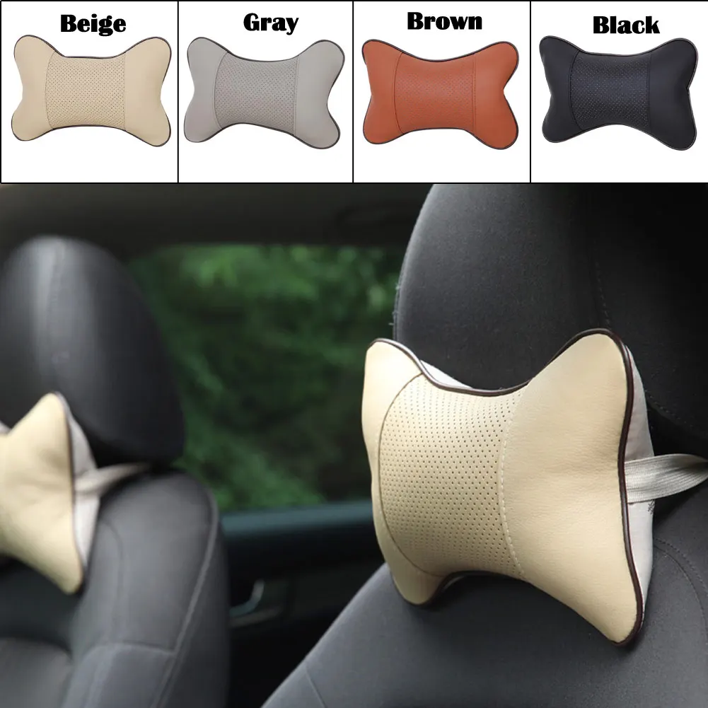 1PC-3PC Car Seat Headrest Head Neck Pillow Comfortable Soft Pad Neck Rest Support Cushion Car Neck Pillow Auto Accessories