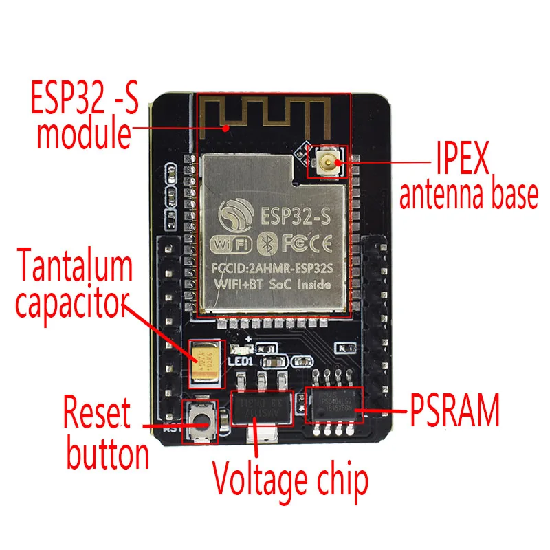 ESP32-CAM ESP-32S WiFi Modulo ESP32 seriale a WiFi ESP32 CAM Bordo di Sviluppo 5V Modulo della Macchina Fotografica di Bluetooth con OV2640