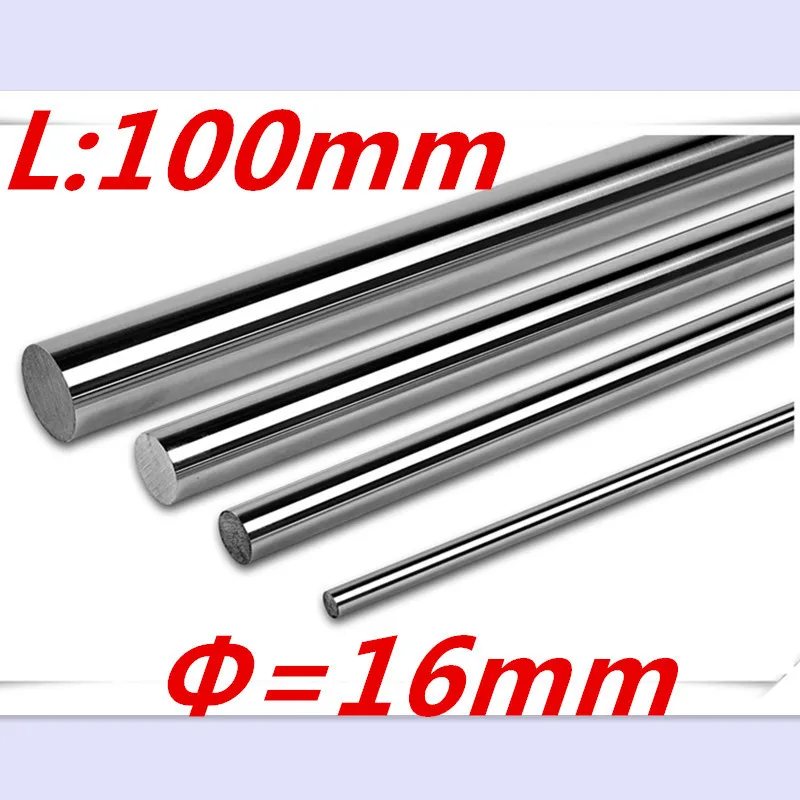 

4pcs/lot Free shipping 16 linear shaft 100mm long 16mm linear rod L 100mm harden chrome plated CNC part