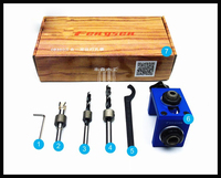 Woodworking Tool Pocket Hole Jig Woodwork Guide Repair Carpenter Kit System With Toggle Clamp and Step Drilling Bit